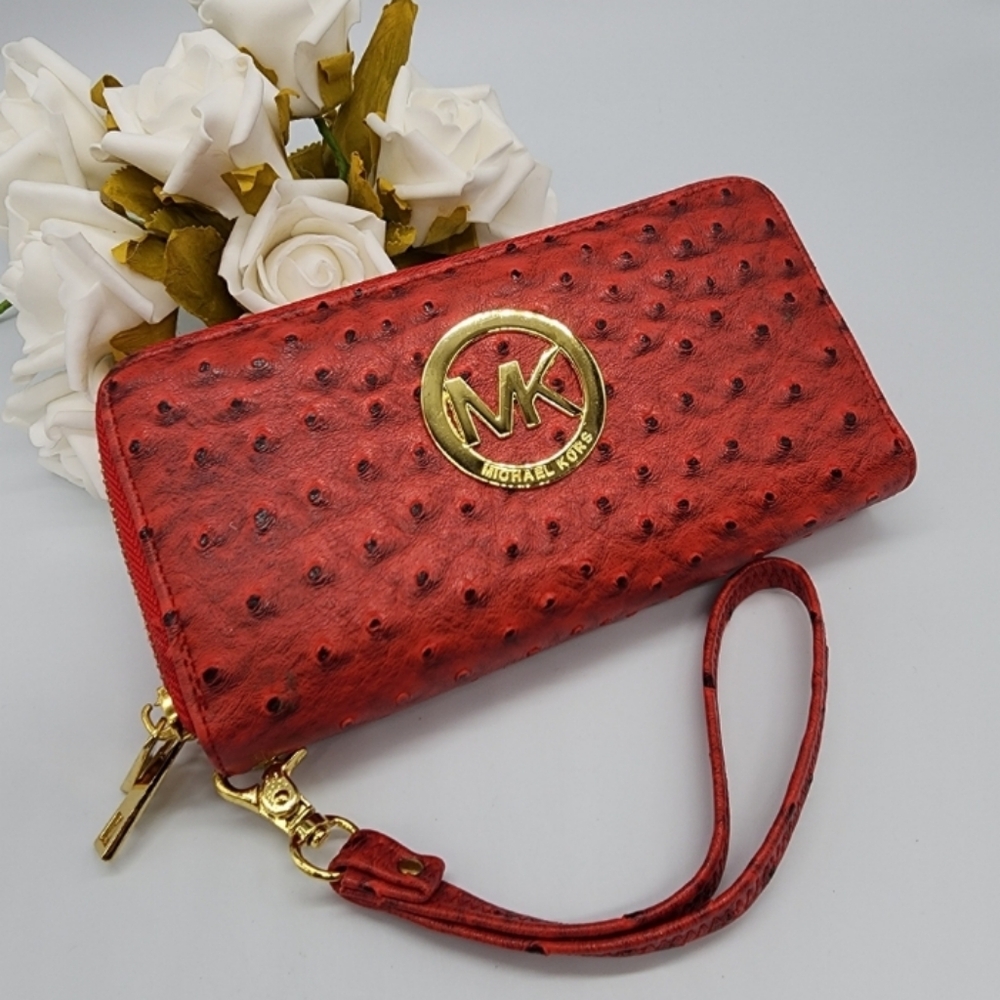 ❤️ Large Red Wallet Michael Kors Gold Hardwear Small Red Clatch